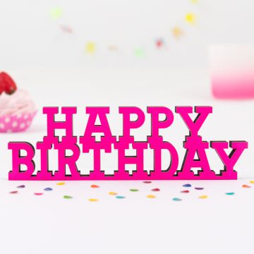3D-Schriftzug Happy Birthday
