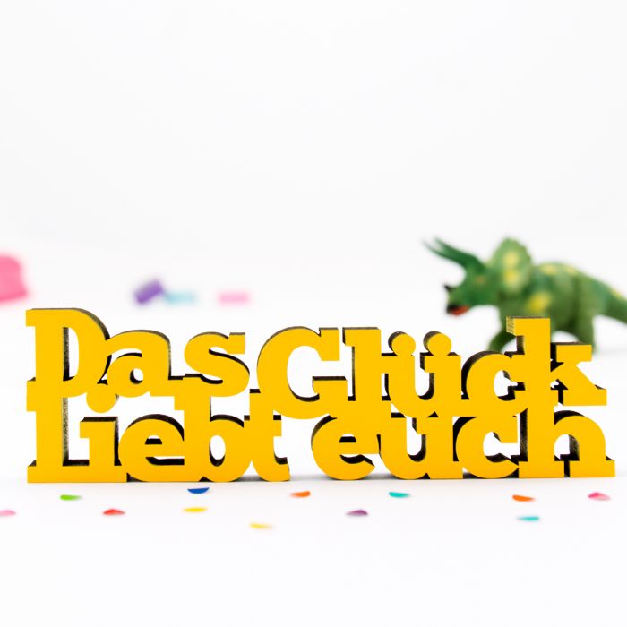 Dekoschriftzug Das Glück liebt euch main product photo