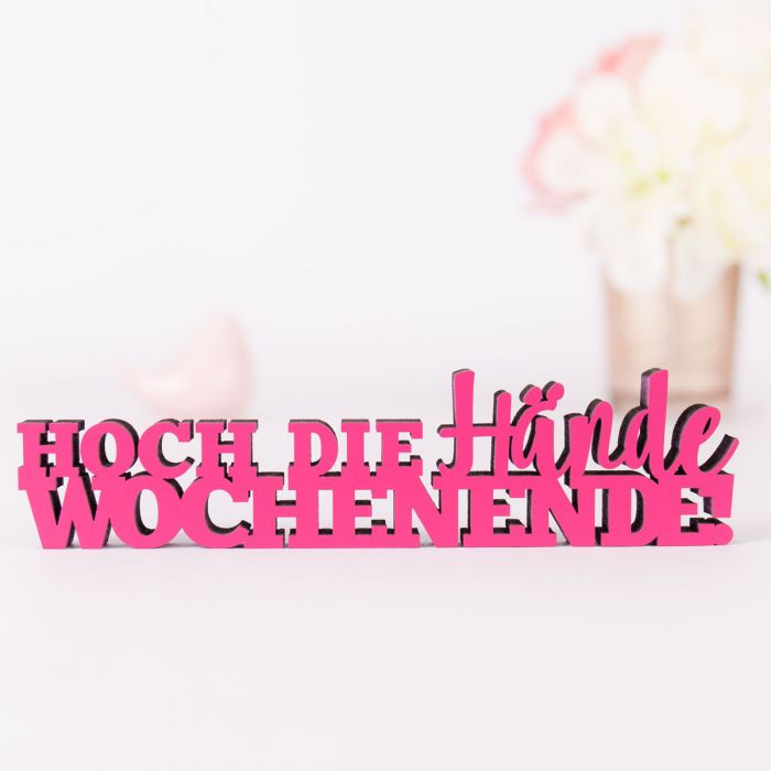 Dekoschriftzug Hoch die Hände Wochenende main product photo