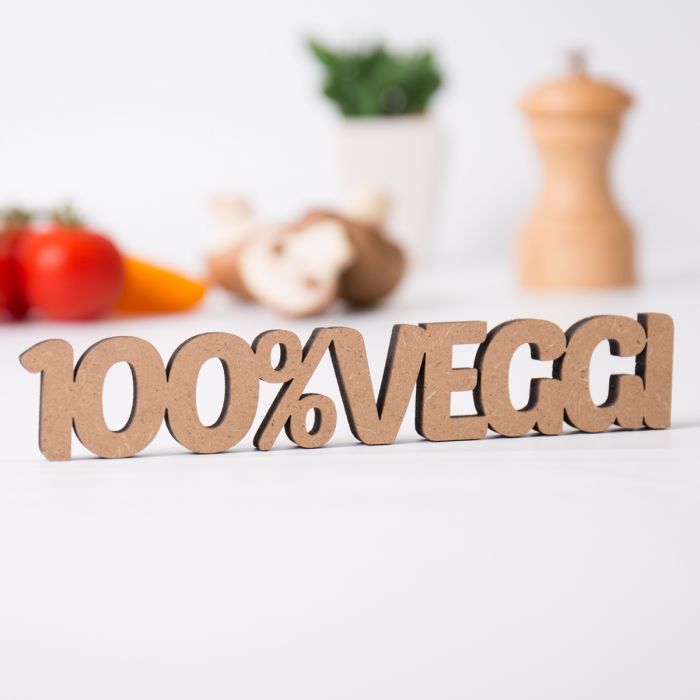 Dekoschriftzug 100%-Veggie main product photo