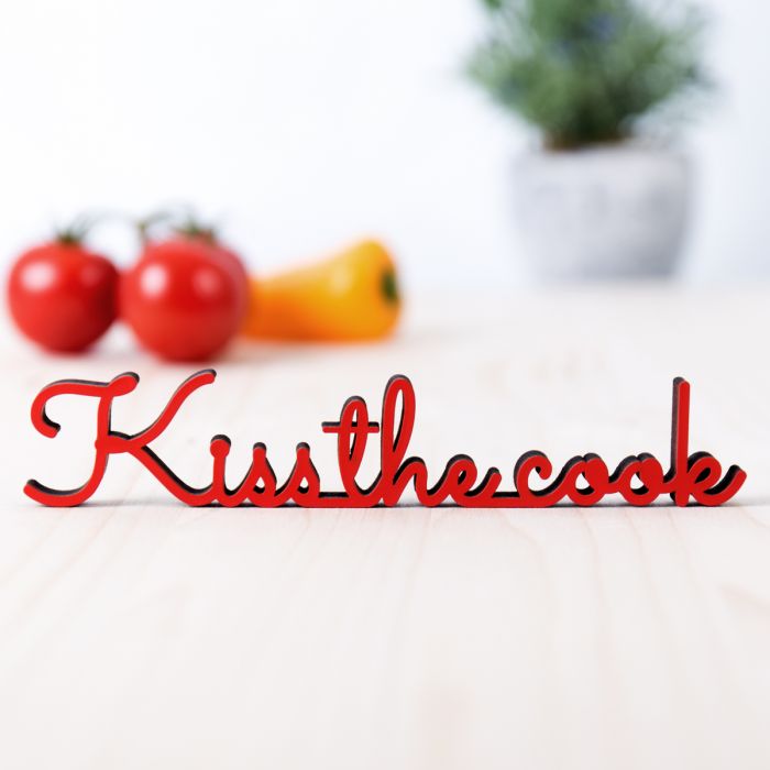 Dekoschriftzug kiss the cook main product photo